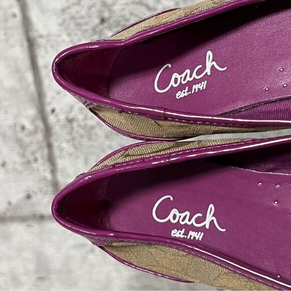 𝅺coach Monogram Cecile Cap Toe Ballet Flat - Picture 7 of 11